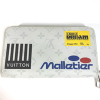 LOUIS VUITTON Long Wallet Purse M67824 Monogram canvas white monogram logo story Zippy Organizer mens Used Authentic