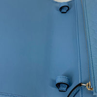 GUCCI Shoulder Bag 466507 leather blue Micro Guccisima Shoulder wallet Women Used Authentic