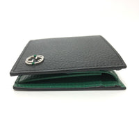 GUCCI Folded wallet 610466 leather black Interlocking G