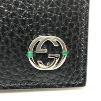 GUCCI Folded wallet 610466 leather black Interlocking G