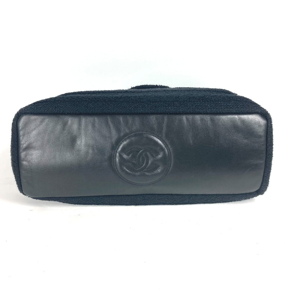 CHANEL Shoulder Bag Cotton, Leather black America CC COCO Mark Women Used Authentic