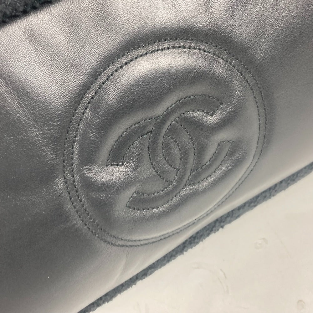CHANEL Shoulder Bag Cotton, Leather black America CC COCO Mark Women Used Authentic