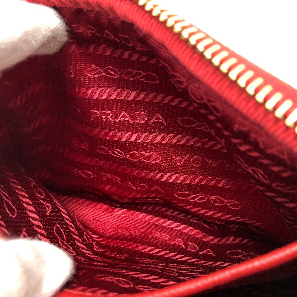PRADA Shoulder Bag Nylon Red Triangle logo plate unisex(Unisex) Used Authentic