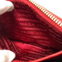 PRADA Shoulder Bag Nylon Red Triangle logo plate unisex(Unisex) Used Authentic