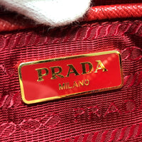PRADA Shoulder Bag Nylon Red Triangle logo plate unisex(Unisex) Used Authentic