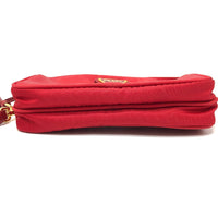 PRADA Shoulder Bag Nylon Red Triangle logo plate unisex(Unisex) Used Authentic