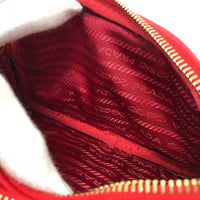 PRADA Shoulder Bag Nylon Red Triangle logo plate unisex(Unisex) Used Authentic