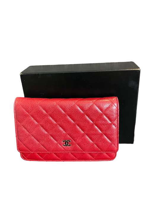 Chanel Caviar Quilted Wallet On Chain