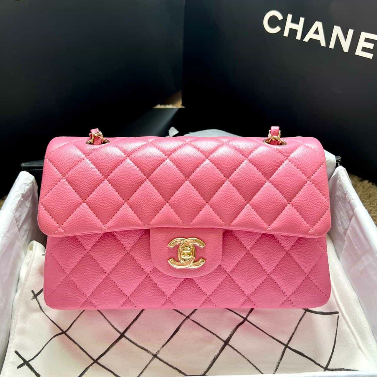 Chanel Classic 9" small GHW Holo30