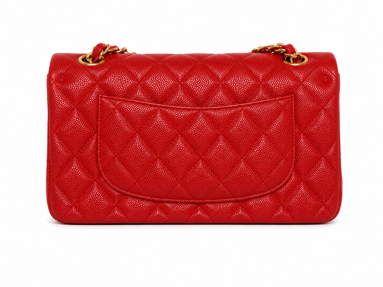 CHANEL Mini Classic Flap Bag – Red Caviar Leather with Gold Hardware