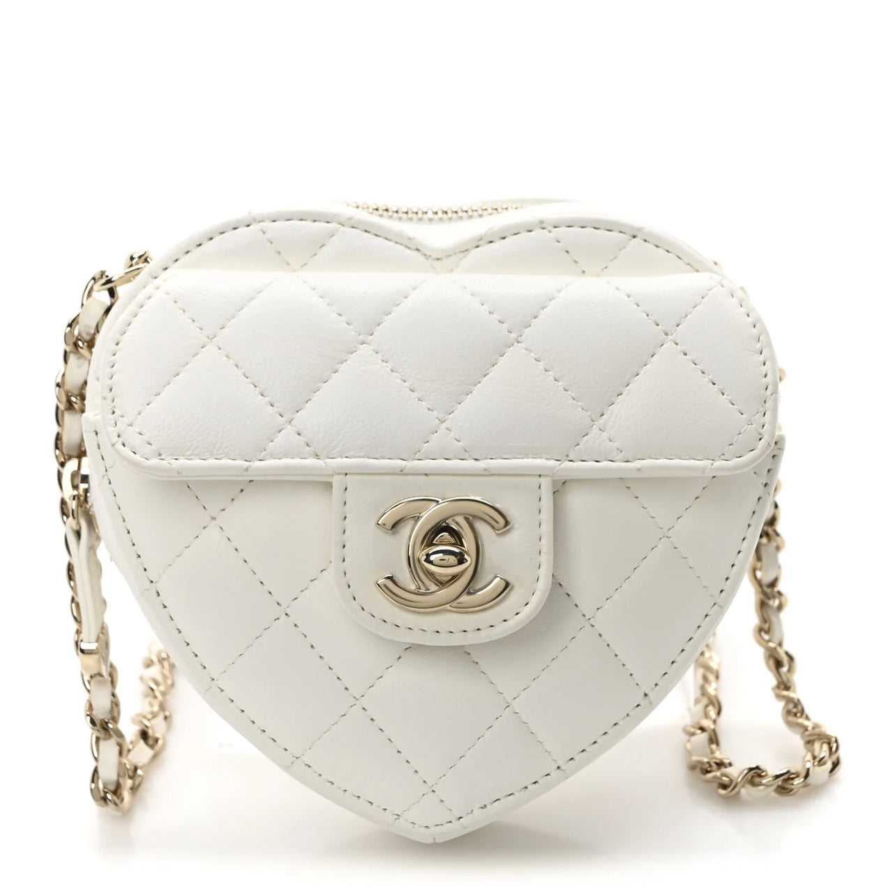 Chanel Lambskin Quilted CC In Love Heart