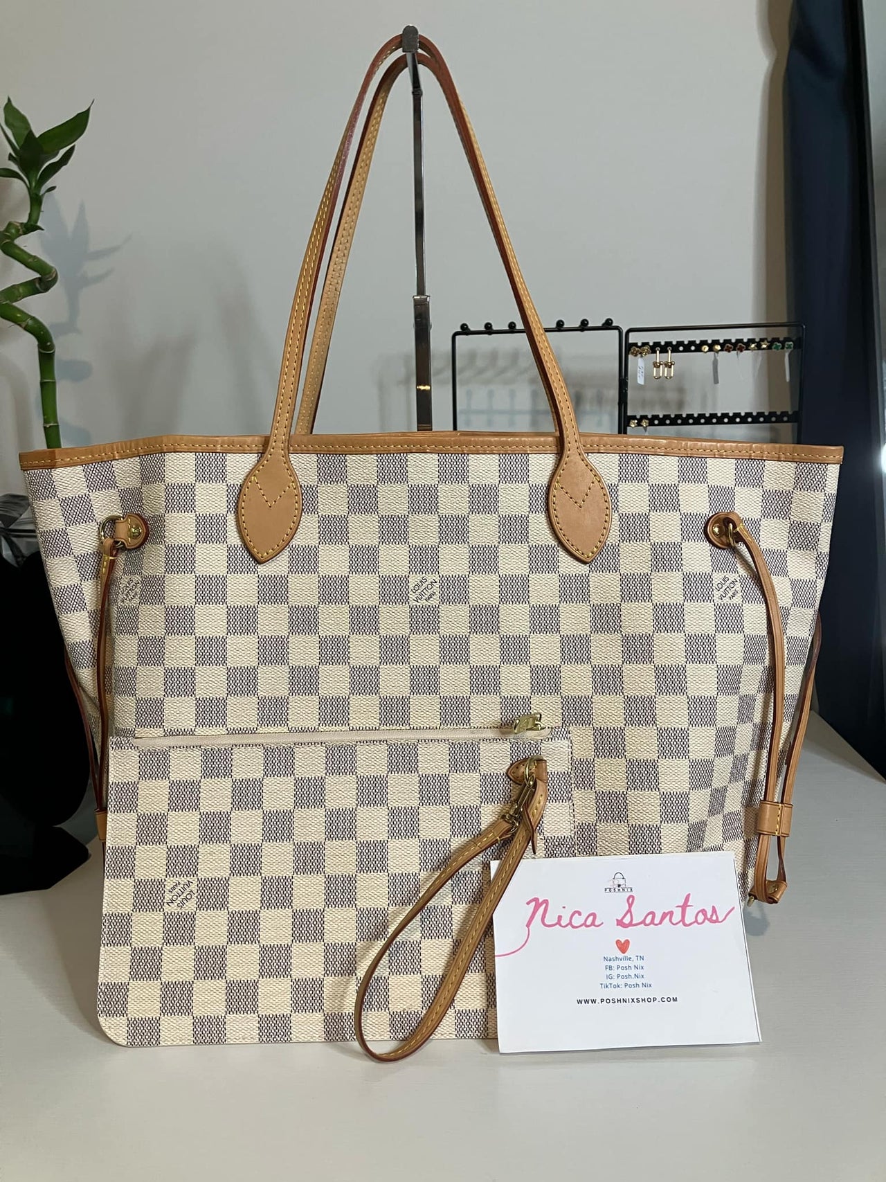 LV Neverfull Azur MM