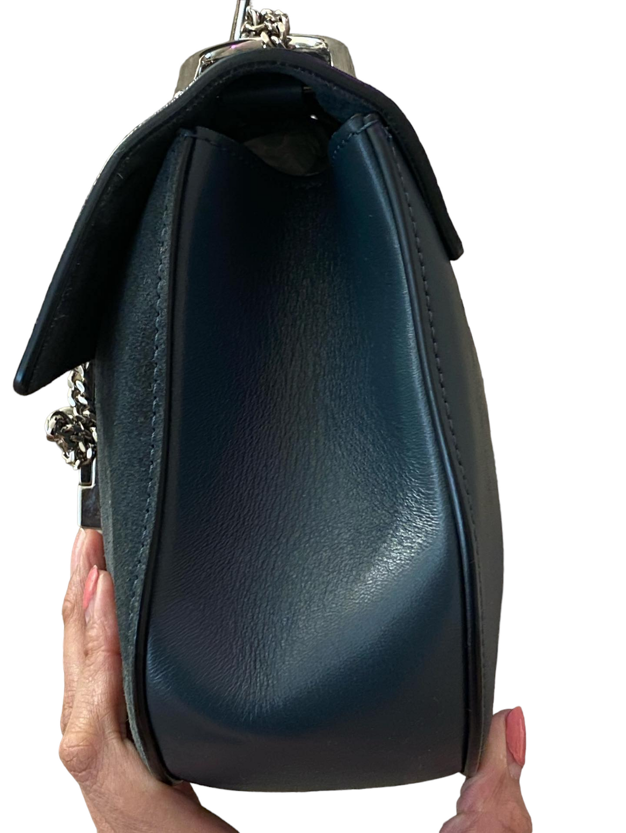 Chloe Suede Calfskin Mini Drew Shoulder Bag