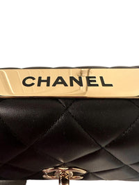 Chanel Lambskin Quilted Small Trendy CC Dual Handle Flap Bag Black