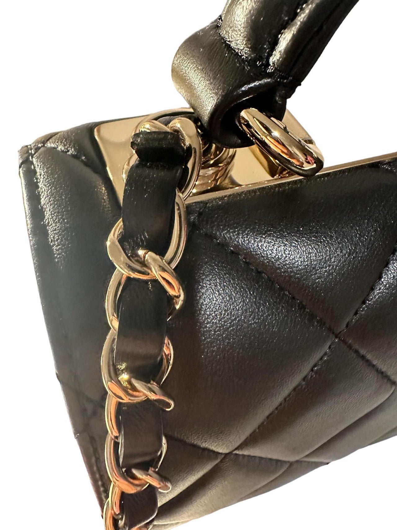 Chanel Lambskin Quilted Small Trendy CC Dual Handle Flap Bag Black