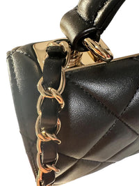 Chanel Lambskin Quilted Small Trendy CC Dual Handle Flap Bag Black