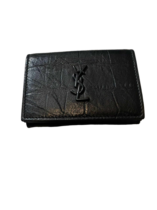 YSL Black Compact Wallet