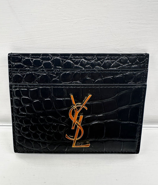 YSL Card Holder croco