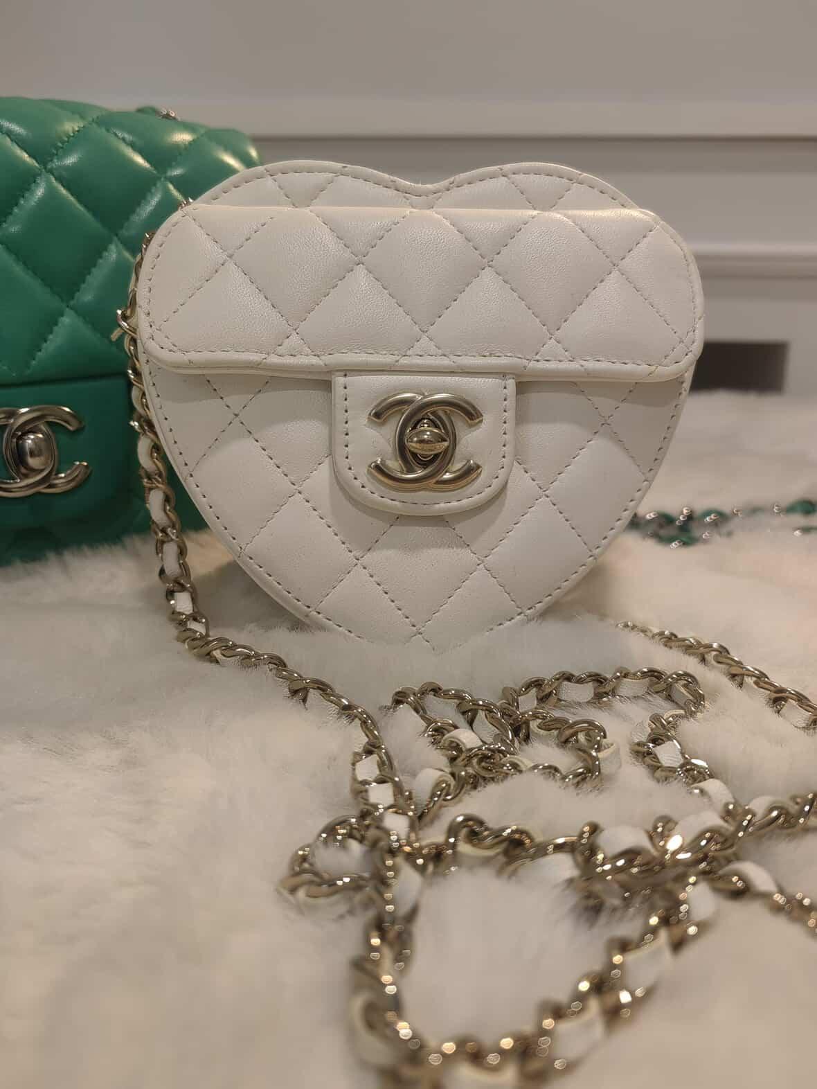 Chanel Lambskin Quilted CC In Love Heart