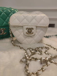 Chanel Lambskin Quilted CC In Love Heart