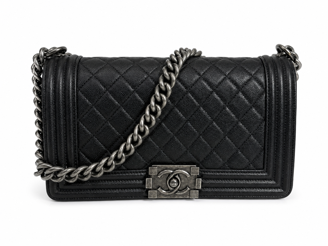 Chanel Boy Bag medium Ruthenium Hardware