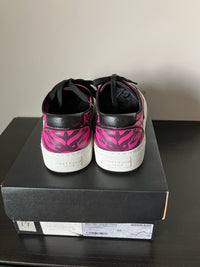 Saint Laurent Black and Pink Zebra Print Venice Sneakers
