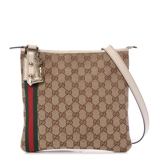 Gucci white crossbody canvass