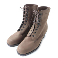 HERMES boots leather Brown Women 36 1/2 Used Authentic