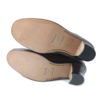 HERMES boots leather Brown Women 36 1/2 Used Authentic