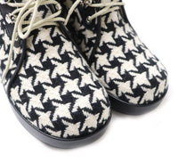 GUCCI boots Bore Black x Ivory Women 37 Used Authentic