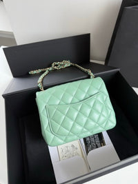 CHANEL Green Quilted Flap Bag – Gold Hardware