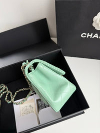 CHANEL Green Quilted Flap Bag – Gold Hardware