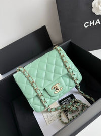 CHANEL Green Quilted Flap Bag – Gold Hardware
