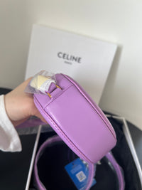 CELINE Lavender Purple Triomphe Arch Small Mooncake Bag