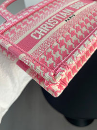 DIOR Pink Houndstooth Mini Tote Bag