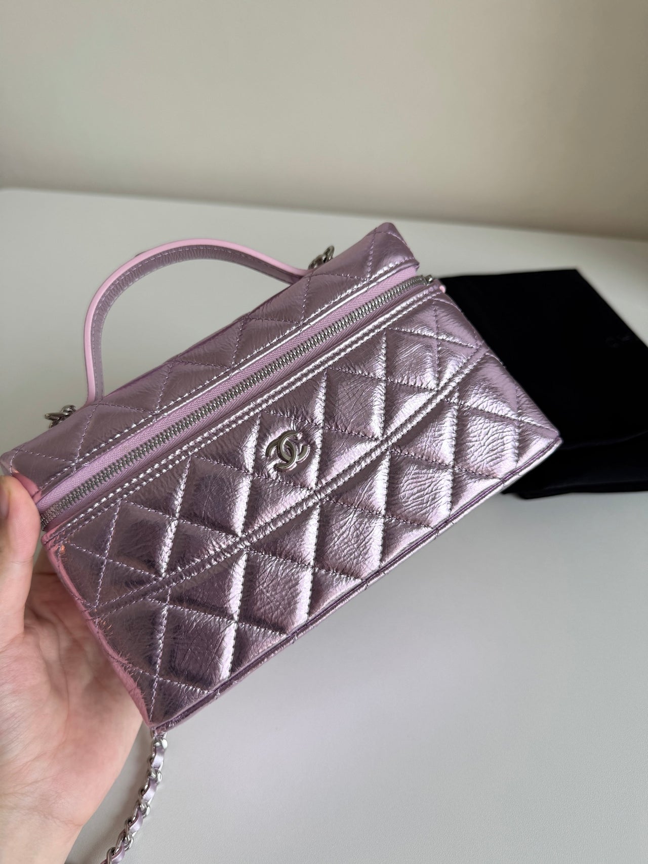 CHANEL Mirror Pink Small Box Bag – Quilted Leather