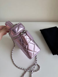 CHANEL Mirror Pink Small Box Bag – Quilted Leather