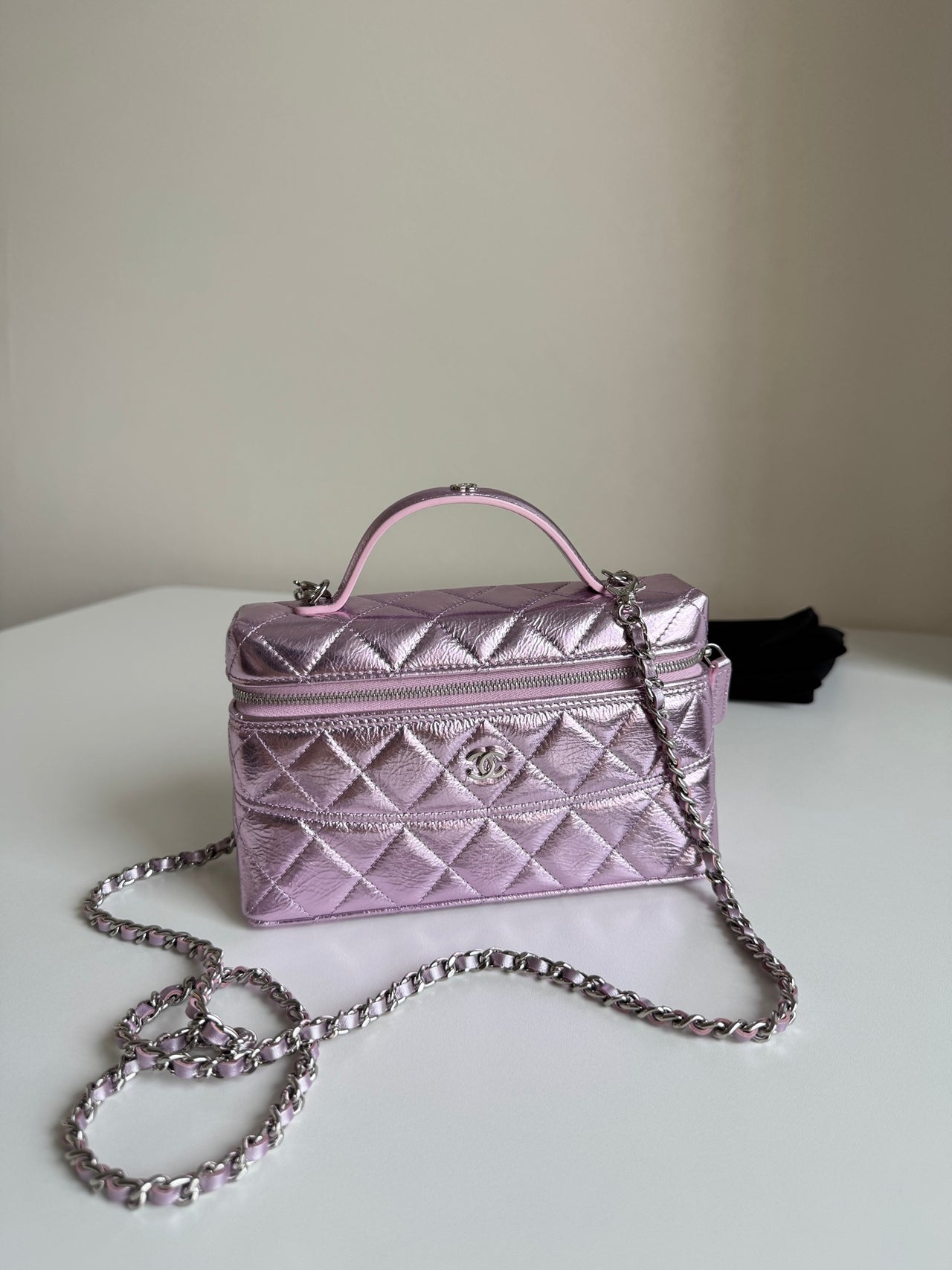 CHANEL Mirror Pink Small Box Bag – Quilted Leather