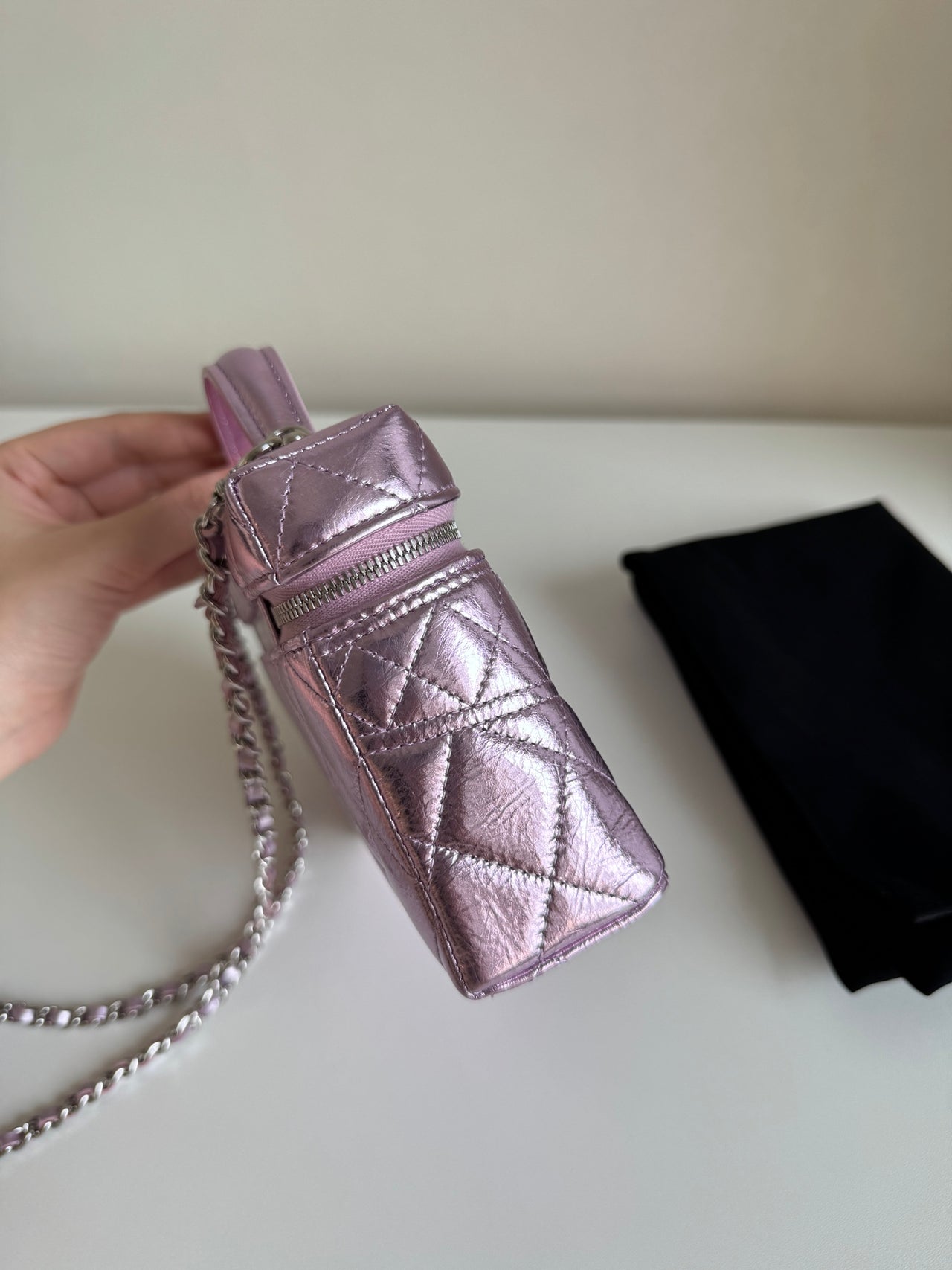 CHANEL Mirror Pink Small Box Bag – Quilted Leather