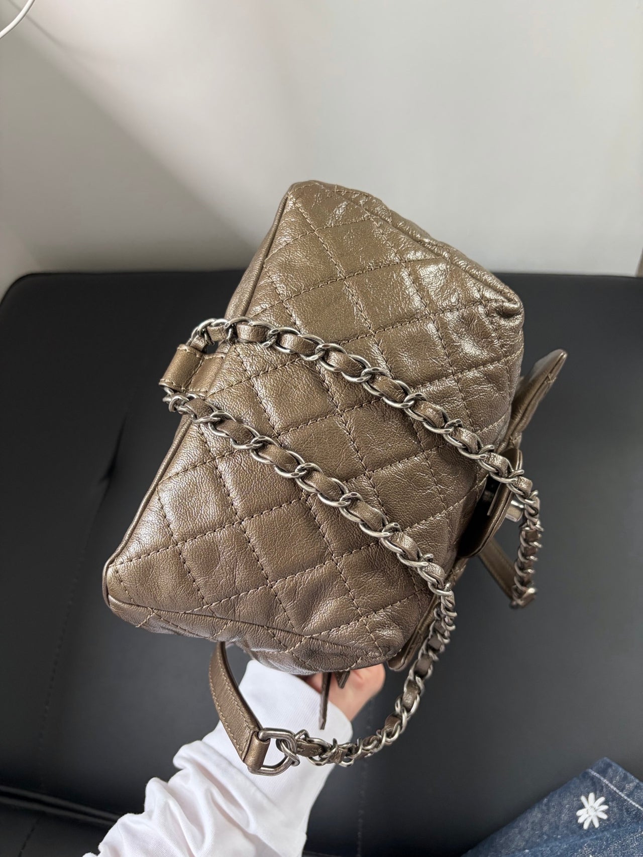 CHANEL Antique Bronze Quilted Backpack – Silver Hardware