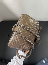 CHANEL Antique Bronze Quilted Backpack – Silver Hardware