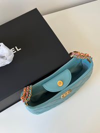 CHANEL 24C Blue Multi-Chain Hobo Bag – Gold Hardware
