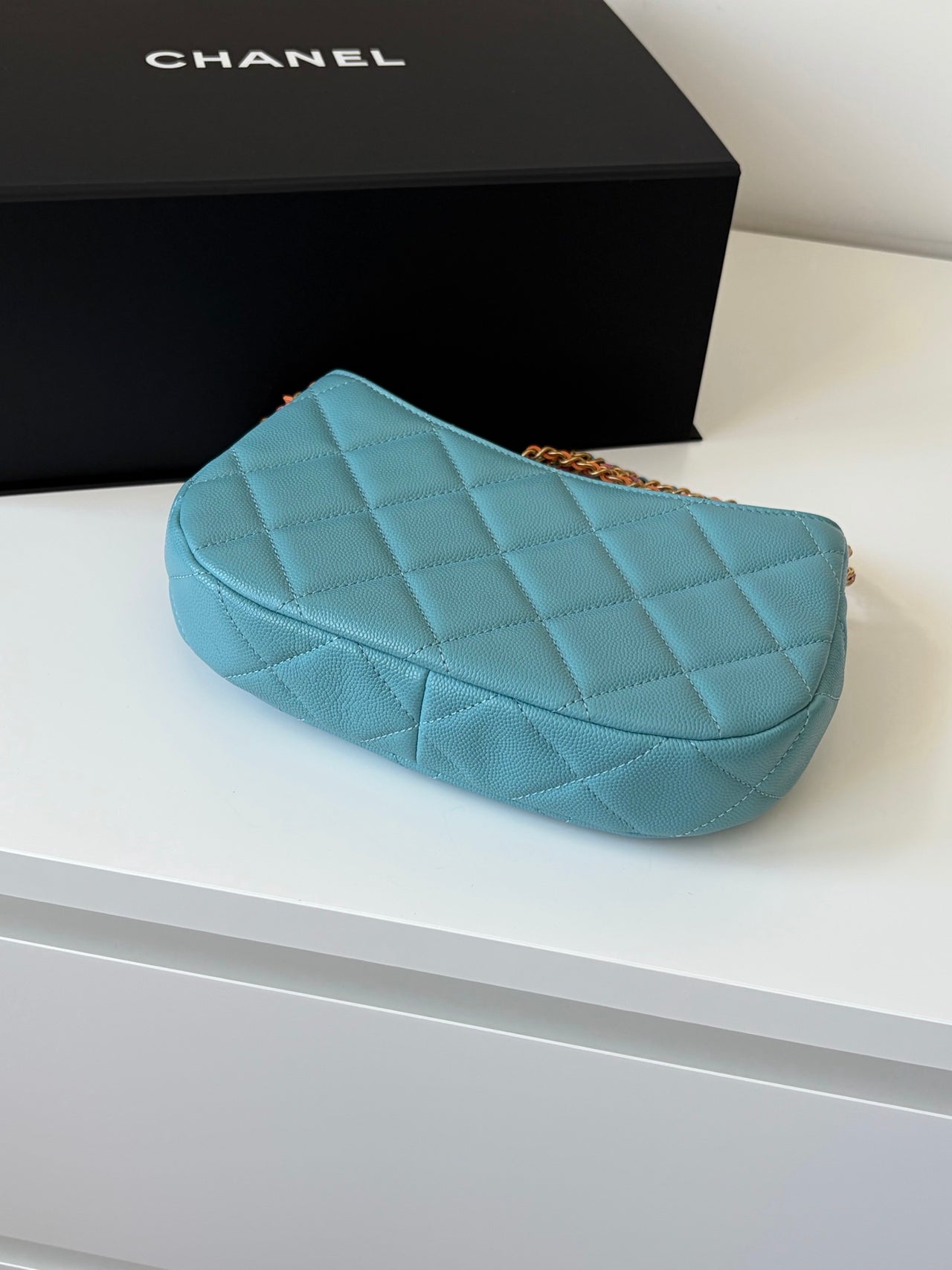 CHANEL 24C Blue Multi-Chain Hobo Bag – Gold Hardware