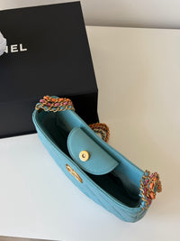 CHANEL 24C Blue Multi-Chain Hobo Bag – Gold Hardware