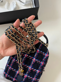 CHANEL 24P Houndstooth Small Backpack – Wool