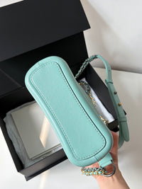 CHANEL Tiffany Blue Small Shoulder Bag – Quilted Leather