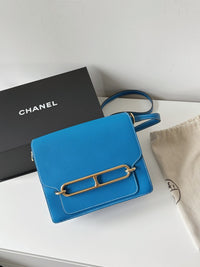 HERMÈS Roulis 23 – Blue Evercolor Calf Leather with Gold Hardware