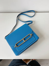 HERMÈS Roulis 23 – Blue Evercolor Calf Leather with Gold Hardware