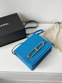 HERMÈS Roulis 23 – Blue Evercolor Calf Leather with Gold Hardware