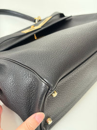 HERMÈS Kelly 32 – Black Leather with Gold Hardware